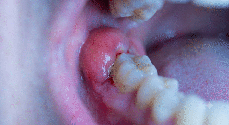 why is my gum swollen around one tooth in the back