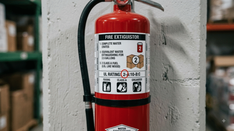 all fire extinguishers are labeled with a letter and a number. what does the number indicate
