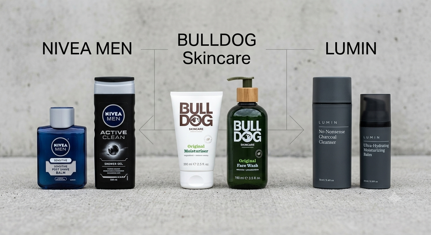 i am a genz man. how does the nivea men line stack up against bulldog or lumin?