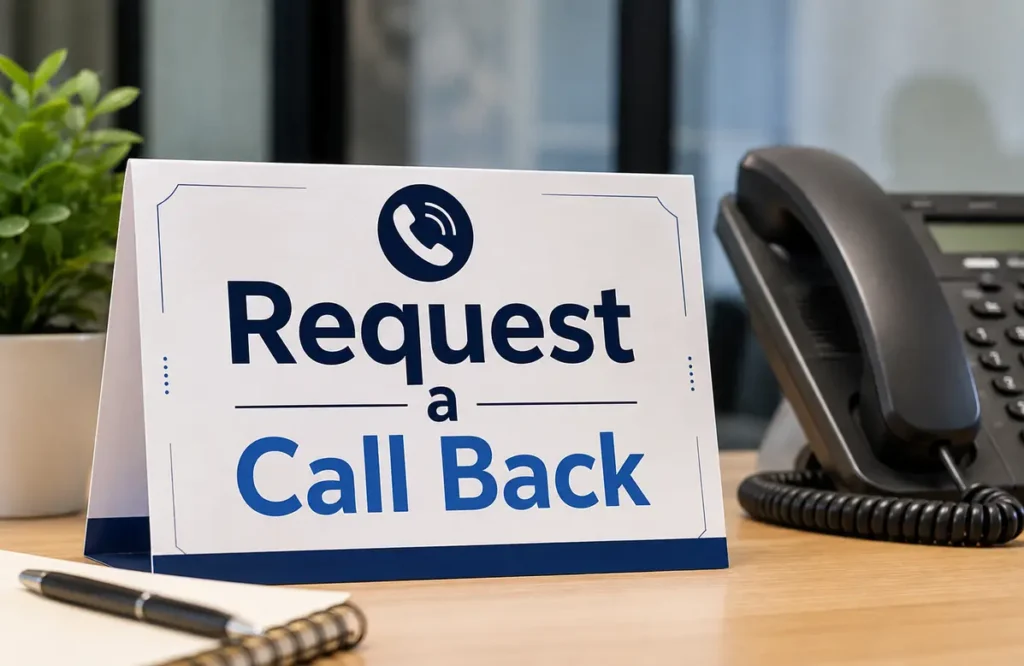 request a call back